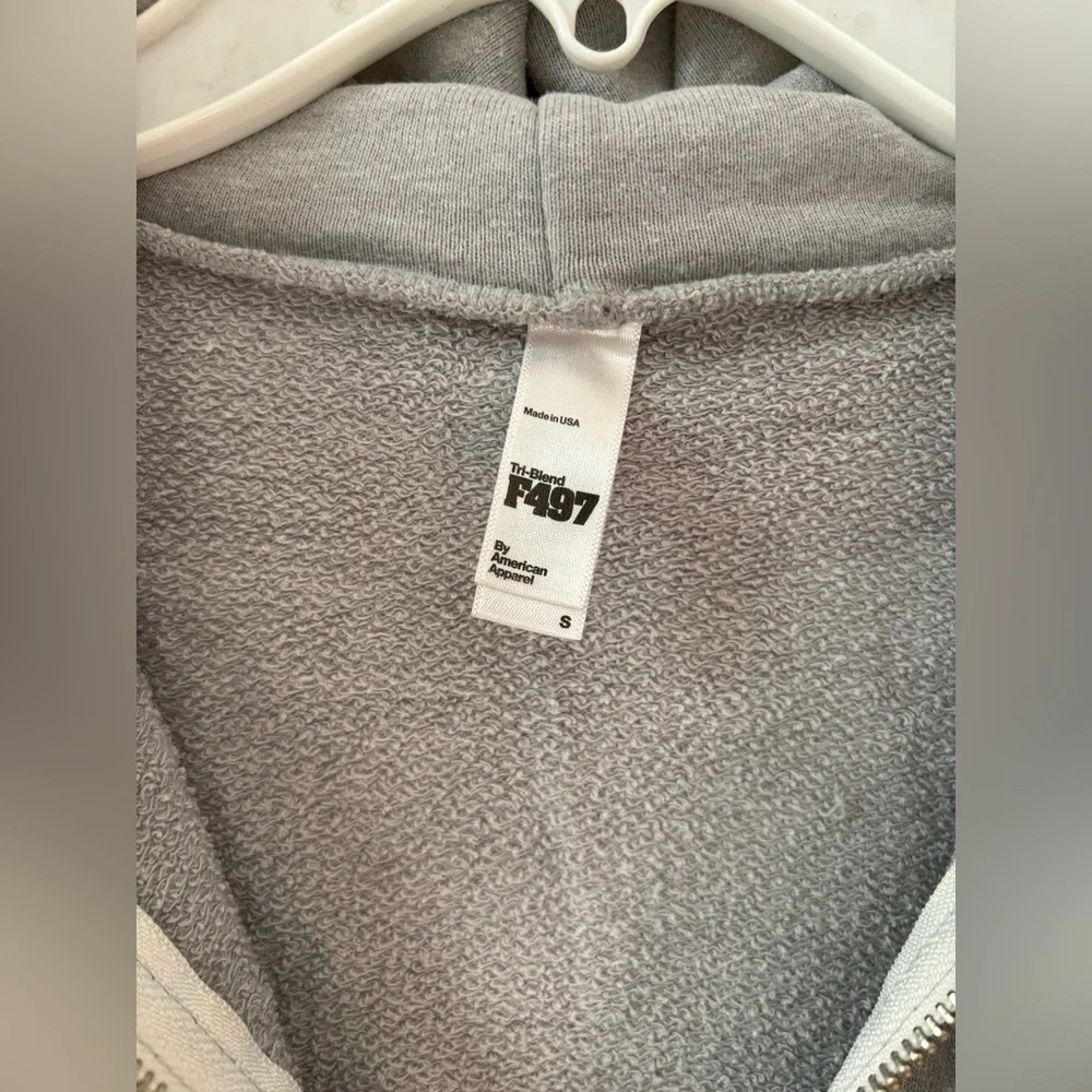 American Apparel Gray Zip-Up Hoodie - Picture 2 of 2